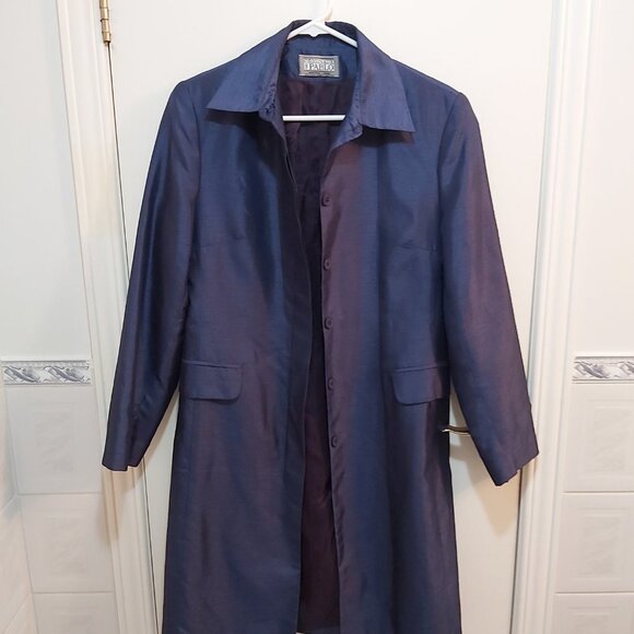 Originaux Par Pablo shimmery blue trenchcoat, size 6 - Picture 6 of 7